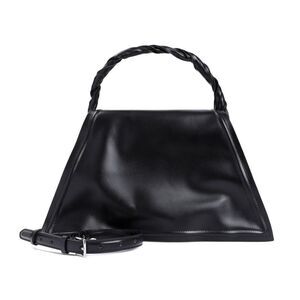 Y/PROJECT Modern Structured Leather Top Handle Bag with Shoulder Strap Women